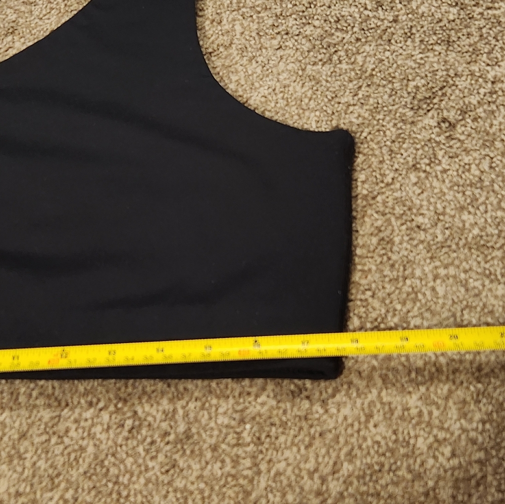 Girlfriend Collective Black Bianca One Shoulder Sports Bra Activewear 3XL - Picture 9 of 10